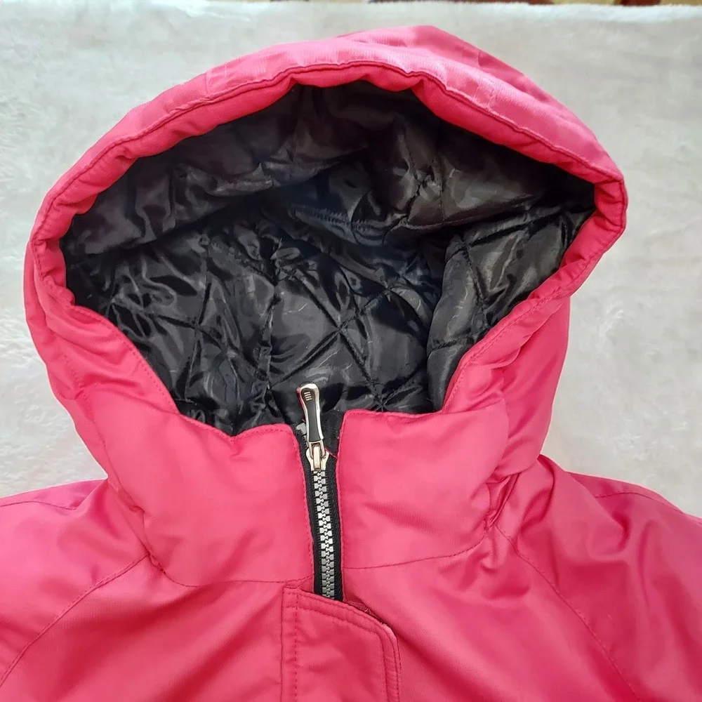 Gerry Girls Pink White Colorblock Hooded Ski Jacket Insulated Winter Coat